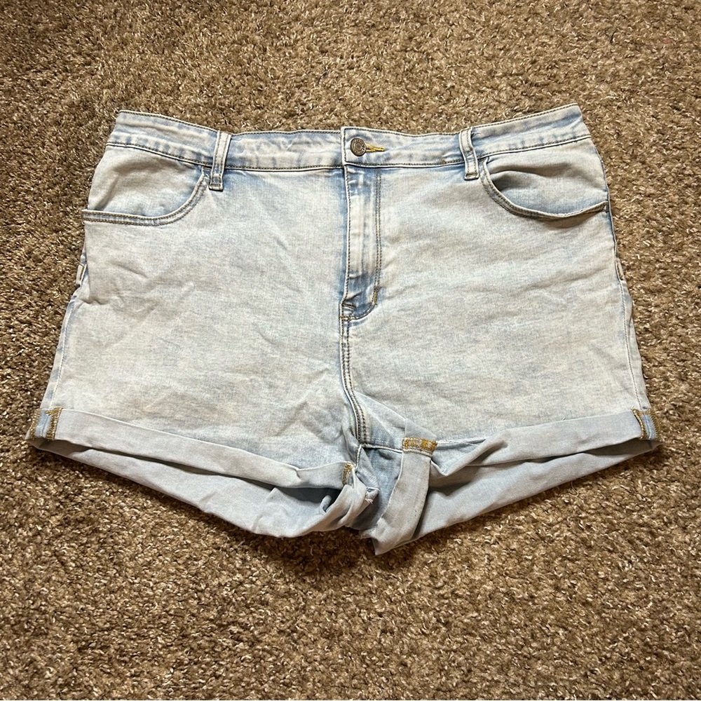 Pacsun High Rise Super Shortie Denim Shorts